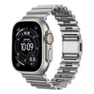 For Apple Watch 46mm / 49mm / 45mm / 44mm Ocean Wave Magnetic Buckle Stainless Steel Watch Band(Titanium) - 1