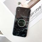 For iPhone X / XS Glossy Marble Folding Bracket Anti-drop TPU Case(Z24) - 1