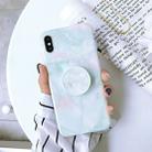 For iPhone X / XS Glossy Marble Folding Bracket Anti-drop TPU Case(Z26) - 1