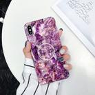 For iPhone X / XS Glossy Marble Folding Bracket Anti-drop TPU Case(Z10) - 1