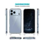 For iPhone 17 Pro Max Kalebol Minimalist High Transparency Multi Color Lanyard Hole Phone Case(Black) - 4