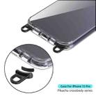 For iPhone 15 Pro Kalebol Minimalist High Transparency Multi Color Lanyard Hole Phone Case(Black) - 4