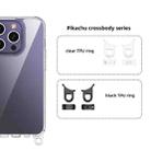 For iPhone 15 Pro Kalebol Minimalist High Transparency Multi Color Lanyard Hole Phone Case(Black) - 6