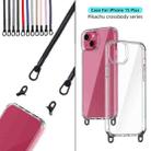 For iPhone 15 Plus Kalebol Minimalist High Transparency Multi Color Lanyard Hole Phone Case(Transparent) - 3