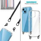 For iPhone 15 Kalebol Minimalist High Transparency Multi Color Lanyard Hole Phone Case(Gold) - 3