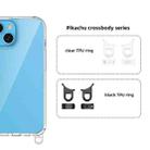 For iPhone 15 Kalebol Minimalist High Transparency Multi Color Lanyard Hole Phone Case(Gold) - 6