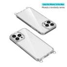 For iPhone 14 Pro Max Kalebol Minimalist High Transparency Multi Color Lanyard Hole Phone Case(Silver) - 3