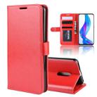 R64 Texture Single Fold Horizontal Flip Leather Case for OPPO Realme X, with Holder & Card Slots & Wallet(red) - 1