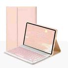 For Lenovo Tab P12 Pro12.7 Tablet Folio with Bluetooth Keyboard(Pink) - 1