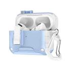 For AirPods Pro 3 Magnetic Snap Cover Earphone Protective Cover(White Light Blue) - 1