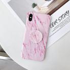 For iPhone XR Glossy Marble Folding Bracket Anti-drop TPU Case(Z21) - 1