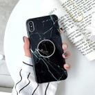 For iPhone XR Glossy Marble Folding Bracket Anti-drop TPU Case(Z29) - 1