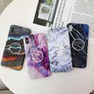 For iPhone XR Glossy Marble Folding Bracket Anti-drop TPU Case(Z27) - 7