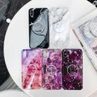 For iPhone XR Glossy Marble Folding Bracket Anti-drop TPU Case(Z10) - 7