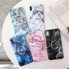 For iPhone XR Glossy Marble Folding Bracket Anti-drop TPU Case(Z22) - 7