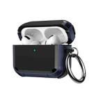 For AirPods Pro 3 Full-Coverage Shockproof TPU Hybrid PC Earphone Cover with Carabiner(Blue) - 1