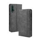 Magnetic Buckle Retro Crazy Horse Texture Horizontal Flip Leather Case for Huawei Nova 5 / Nova 5 Pro, with Holder & Card Slots & Photo Frame(Black) - 1