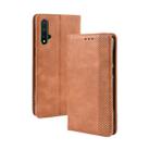 Magnetic Buckle Retro Crazy Horse Texture Horizontal Flip Leather Case for Huawei Nova 5 / Nova 5 Pro, with Holder & Card Slots & Photo Frame(Brown) - 1