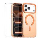 For iPhone 17 Pro Max ENKAY Hat-Prince MagSafe Candy Color Phone Case with Thick Adhesive Glass Film(Orange) - 1