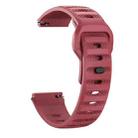 For Huawei Watch GT 6 Pro Reverse Buckle Grained Sports Silicone Watch Band(Wine Red) - 3