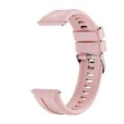 For Huawei Watch GT 6 46mm Silver Buckle Groove Silicone Quick Release Watch Band(Pink) - 2