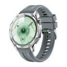 For Huawei Watch GT 6 46mm Silver Buckle Groove Silicone Quick Release Watch Band(Dark Gray) - 1