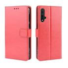 Retro Crazy Horse Texture Horizontal Flip Leather Case for Huawei Nova 5 /Nova 5 Pro , with Holder & Card Slots & Photo Frame(Red) - 1