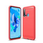 Brushed Texture Carbon Fiber TPU Case for Huawei Nova5i / P20 Lite 2019(Red) - 1