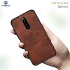 PINWUYO Shockproof Waterproof Full Coverage TPU + PU Cloth+Anti-shock Cotton Protective Case  for Sony Xperia 1 / Xperia XZ4(Brown) - 2