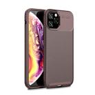 Carbon Fiber Texture Shockproof TPU Case for iPhone 11 Pro(Brown) - 1