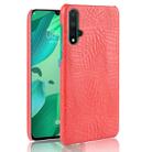 Shockproof Crocodile Texture PC + PU Case For Huawei Nova 5 / Nova 5 Pro(Red) - 1