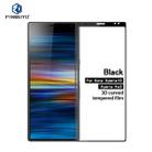 PINWUYO 9H 3D Curved Tempered Glass Film for Sony Xperia 10 / Xperia XA3（Black） - 1