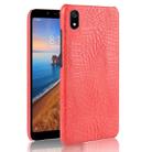 Shockproof Crocodile Texture PC + PU Case for Xiaomi Redmi 7A(Red) - 1