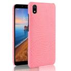 Shockproof Crocodile Texture PC + PU Case for Xiaomi Redmi 7A(Pink) - 1