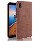 Shockproof Crocodile Texture PC + PU Case for Xiaomi Redmi 7A(Brown) - 1