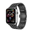 Dragon Grain Solid Stainless Steel Wrist Strap Watch Band for Apple Watch Series 3 & 2 & 1 42mm(Black) - 1