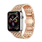 Dragon Grain Solid Stainless Steel Wrist Strap Watch Band for Apple Watch Series 3 & 2 & 1 42mm(Rose Gold) - 1