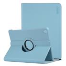 ENKAY 360 Degree Rotation Lichi Texture Leather Case with Holder for HUAWEI MediaPad M6 10.8 2019(Light Blue) - 1