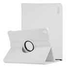 ENKAY 360 Degree Rotation Lichi Texture Leather Case with Holder for HUAWEI MediaPad M6 10.8 2019(White) - 1