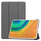 For HUAWEI MatePad Pro 10.8 ENKAY High Quality PU Leather + Plastic Bottom Case with Three-folding Holder(Grey) - 1