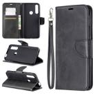 Retro Lambskin Texture Pure Color Horizontal Flip PU Leather Case for  Huawei P Smart  Z, with Holder & Card Slots & Wallet & Lanyard(Black) - 1