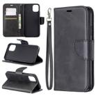 For iPhone 11 Retro Lambskin Texture Pure Color Horizontal Flip PU Leather Case , with Holder & Card Slots & Wallet & Lanyard(Black) - 1