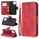 For iPhone 11 Retro Lambskin Texture Pure Color Horizontal Flip PU Leather Case , with Holder & Card Slots & Wallet & Lanyard(Red) - 1