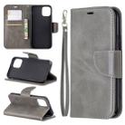 For iPhone 11 Pro Retro Lambskin Texture Pure Color Horizontal Flip PU Leather Case, with Holder & Card Slots & Wallet & Lanyard(Grey) - 1