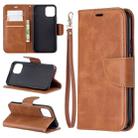 For iPhone 11 Pro Retro Lambskin Texture Pure Color Horizontal Flip PU Leather Case, with Holder & Card Slots & Wallet & Lanyard(Brown) - 1
