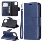 For iPhone 11 Pro Retro Lambskin Texture Pure Color Horizontal Flip PU Leather Case, with Holder & Card Slots & Wallet & Lanyard(Blue) - 1