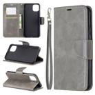 For iPhone 11 Pro Max Retro Lambskin Texture Pure Color Horizontal Flip PU Leather Case, with Holder & Card Slots & Wallet & Lanyard(Grey) - 1