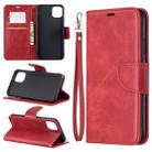 For iPhone 11 Pro Max Retro Lambskin Texture Pure Color Horizontal Flip PU Leather Case, with Holder & Card Slots & Wallet & Lanyard(Red) - 1