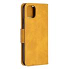 For iPhone 11 Pro Max Retro Lambskin Texture Pure Color Horizontal Flip PU Leather Case, with Holder & Card Slots & Wallet & Lanyard(Yellow) - 3