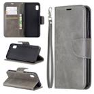 Retro Lambskin Texture Pure Color Horizontal Flip PU Leather Case for Galaxy A10E, with Holder & Card Slots & Wallet & Lanyard(Grey) - 1